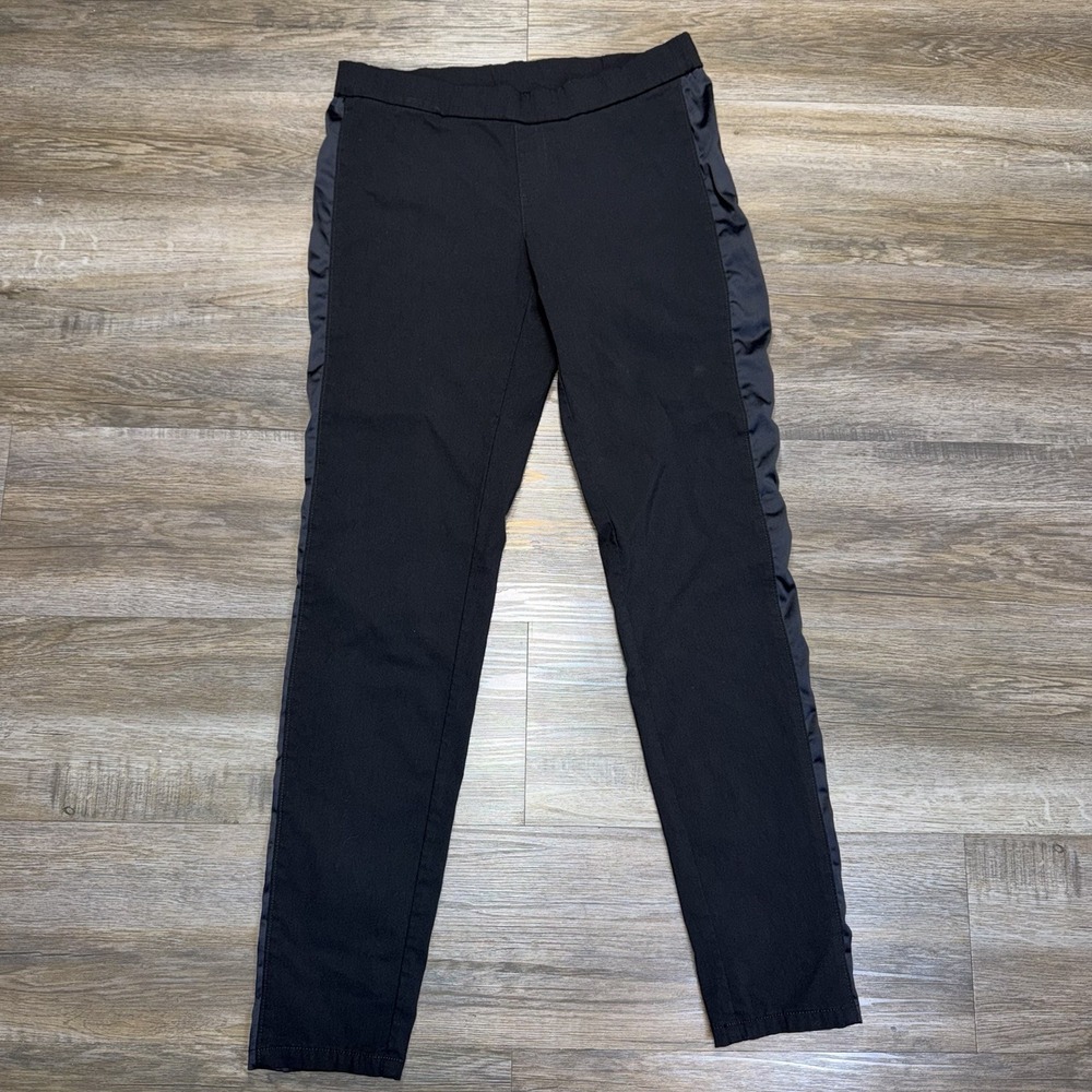 ALYX Black Rise & Shine Trousers Pants Womens Medium Sleek Satin Side Panels